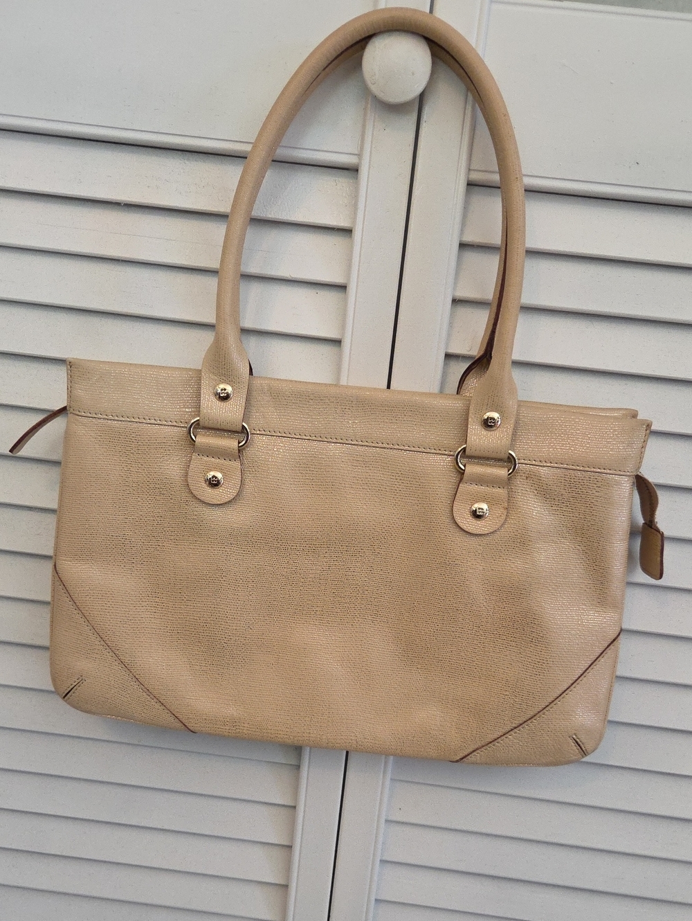 kate spade Beige Tote with Gold Hardware